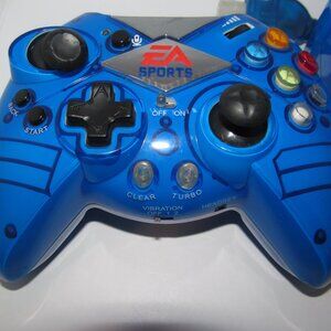 Intec Xbox Wireless Controller Blue EA Sports + Matching Dongle Receiver PARTS